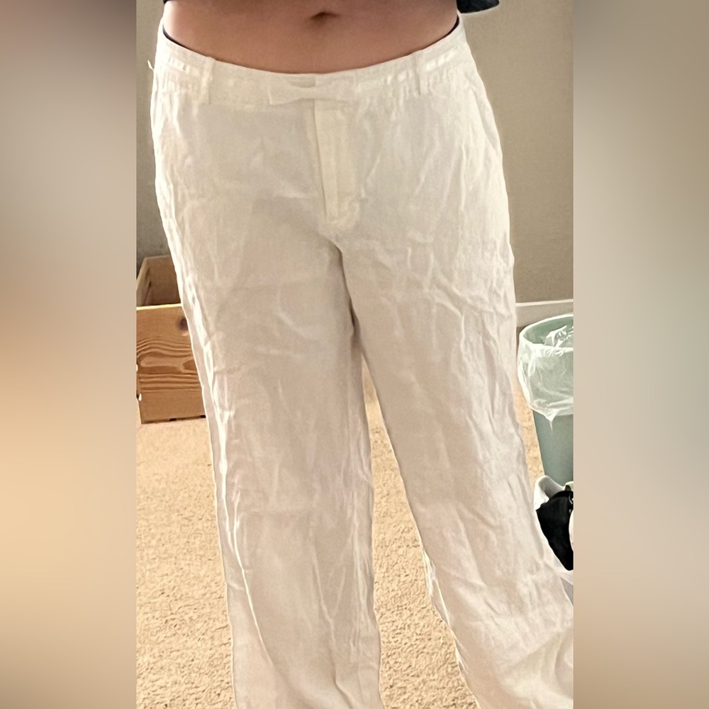 White linen pant